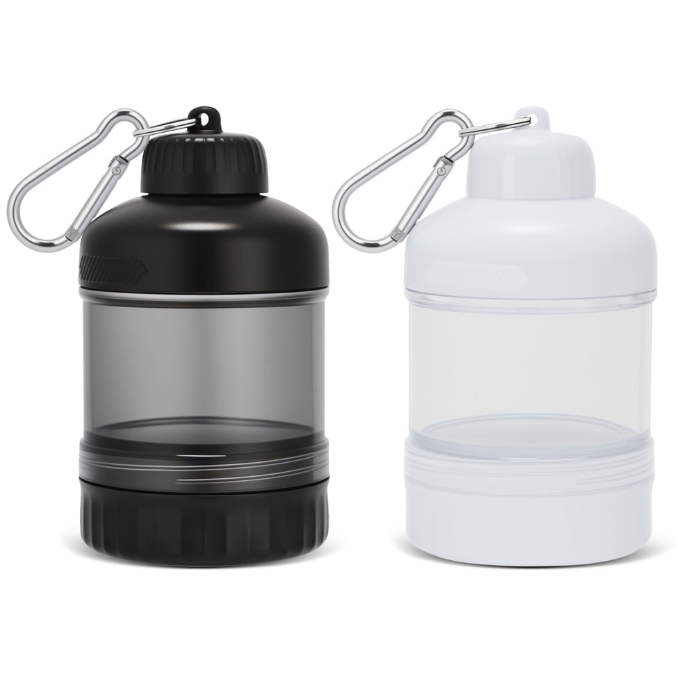 BooMetCheer protein container wide-mouth for fast filling and easy pouring.