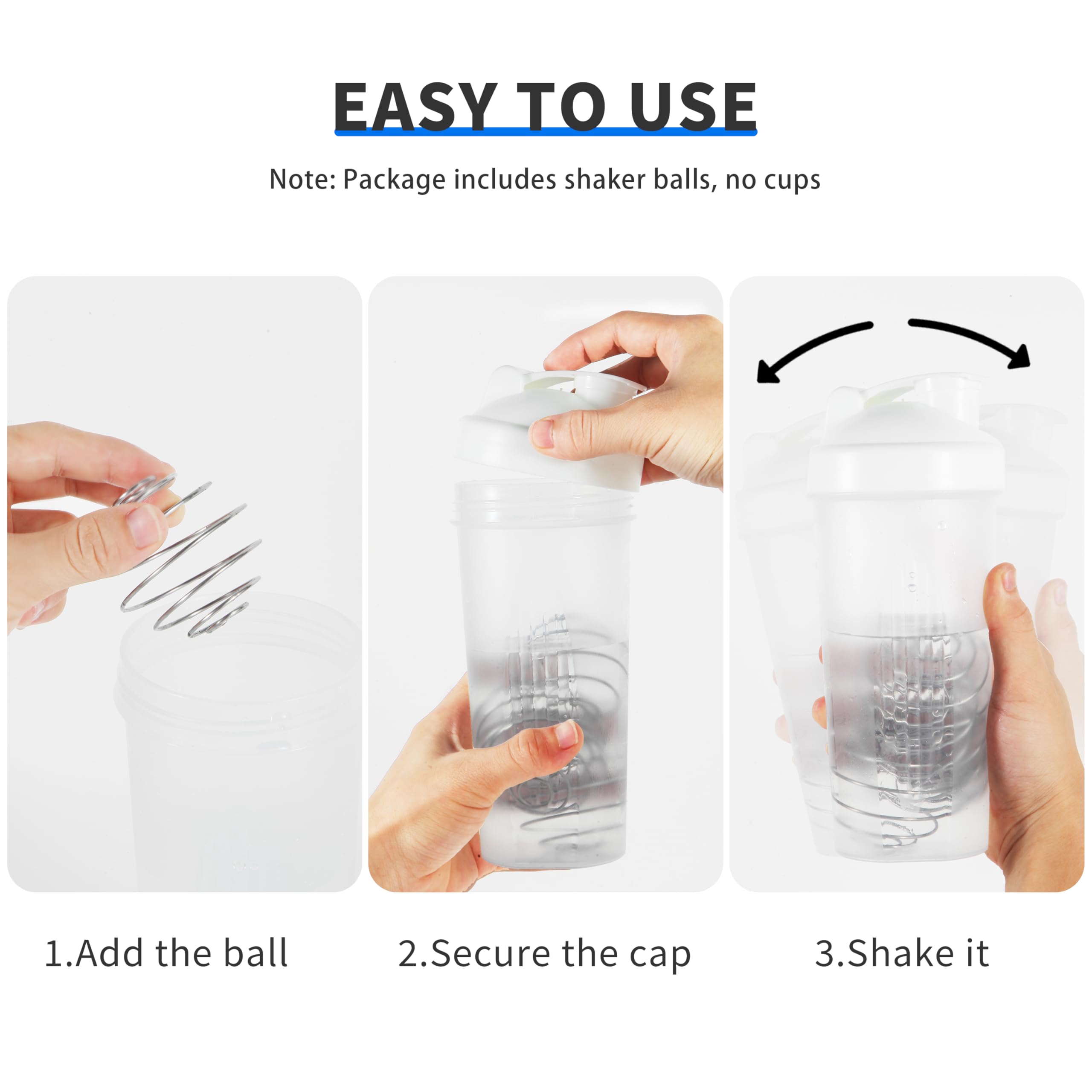 BooMetCheer stainless steel ball with 54mm diameter for fast mixing.
