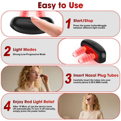 Boomluck nasal therapy in use demonstrating easy daily routine