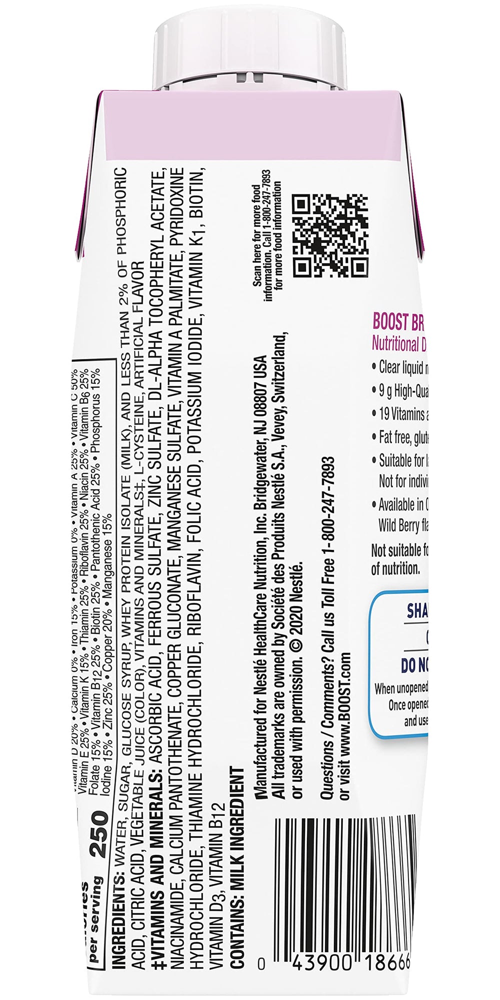 BOOST Breeze Wildberry glass serve highlights a ready-to-drink option for daily nourishment