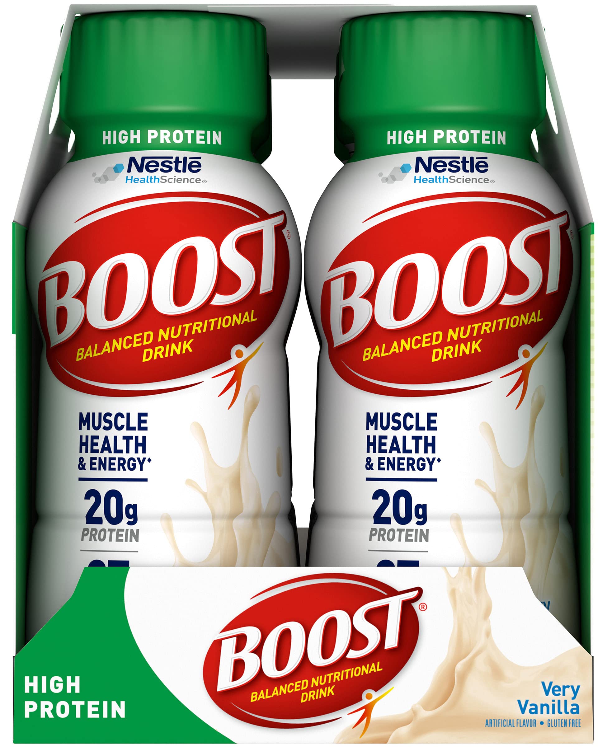 Ingredients list of BOOST Vanilla reveals gluten free formula and clean profile