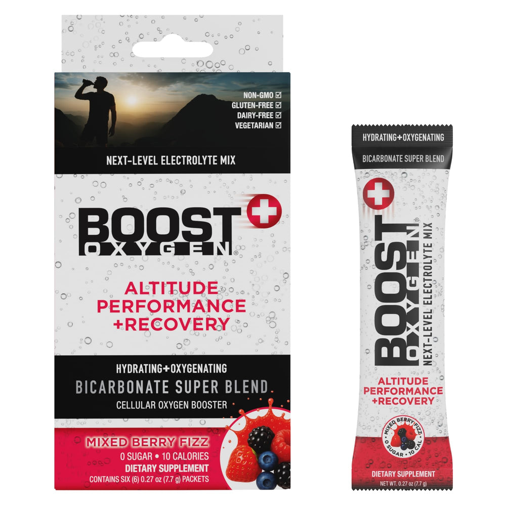 Boost Oxygen Next-Level Hydration Packet front view for on-the-go hydration