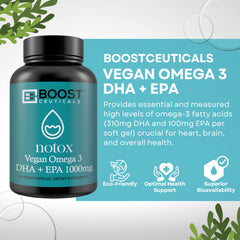 BoostCeuticals algae oil dha-epa enhances daily absorption with no fishy aftertaste.