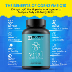 BoostCeuticals CoQ10 capsules on a clean surface for easy daily use