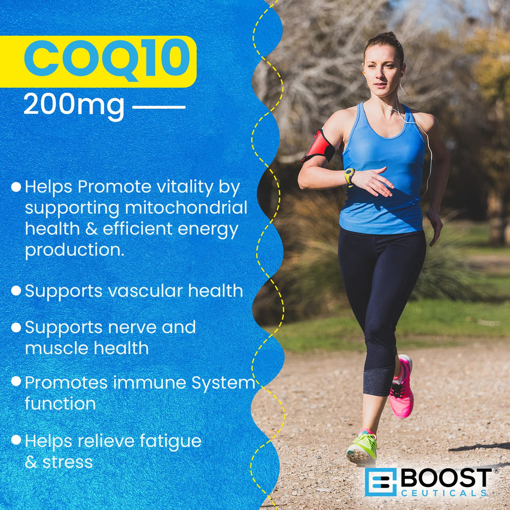 BoostCeuticals CoQ10 vegan gluten-free label for trusted daily intake