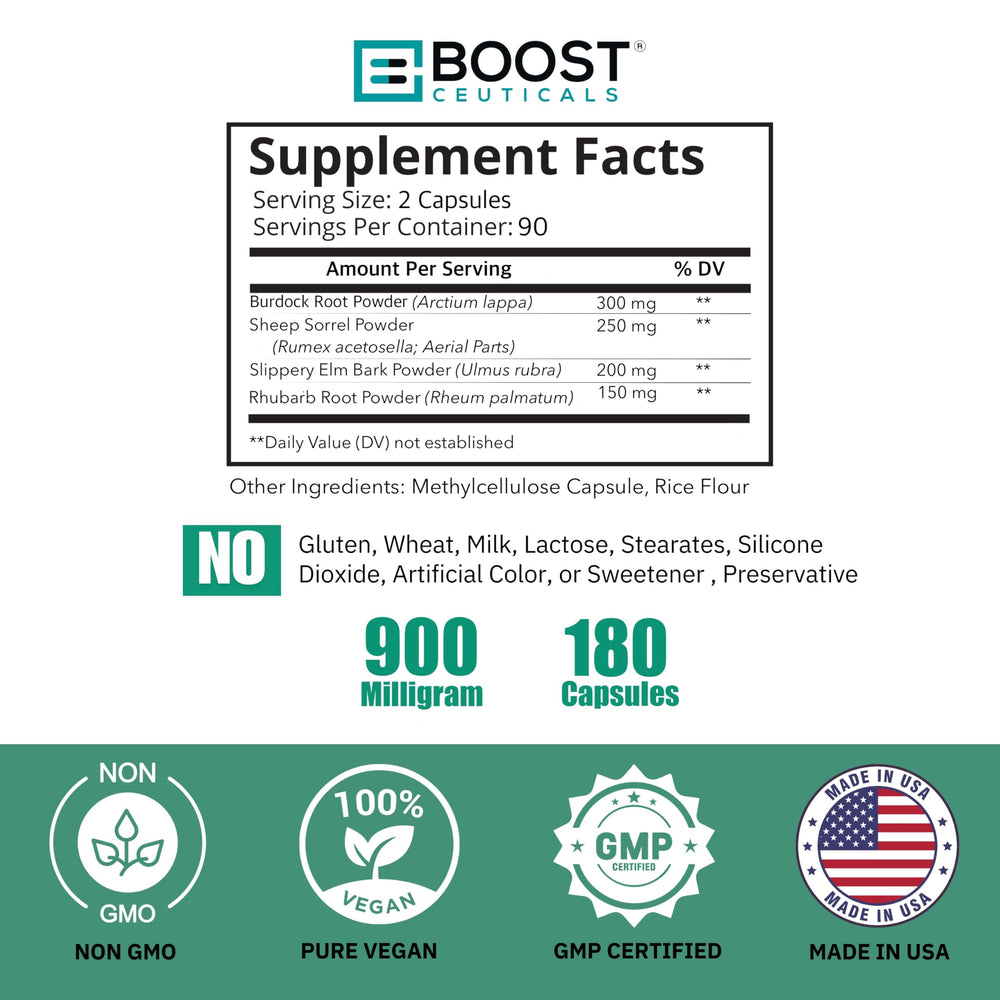BoostCeuticals Essiac capsules cap close-up emphasizes quality and purity.