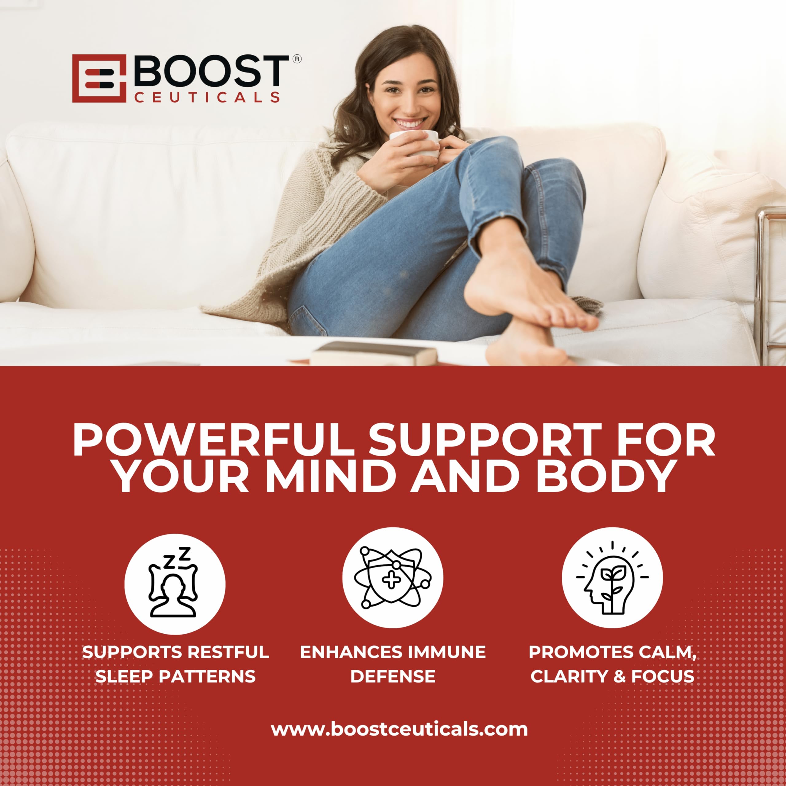 BoostCeuticals Ganoderma lucidum capsules glass evokes morning ritual ease