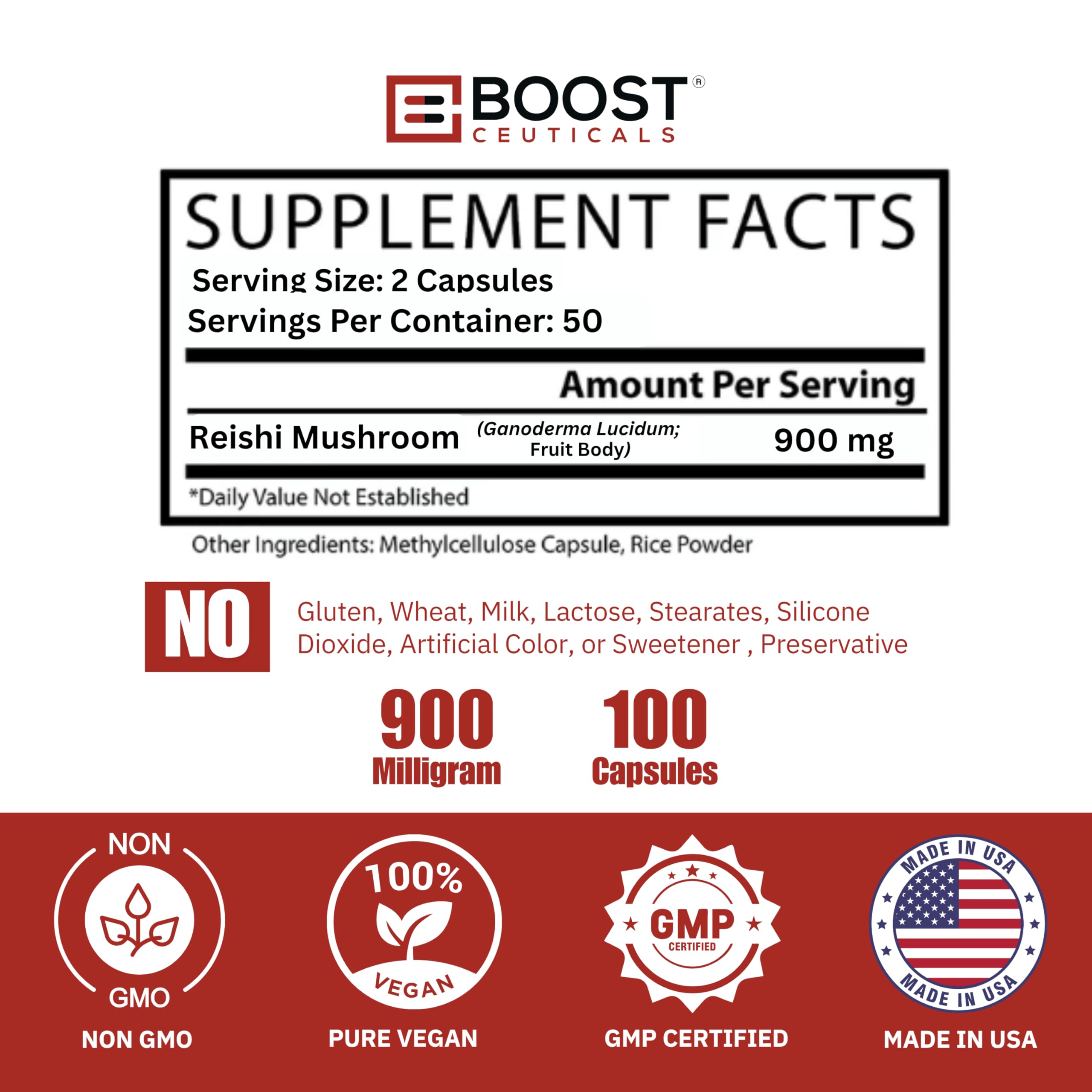 BoostCeuticals Ganoderma lucidum capsules on retail shelf indicate trusted formulation
