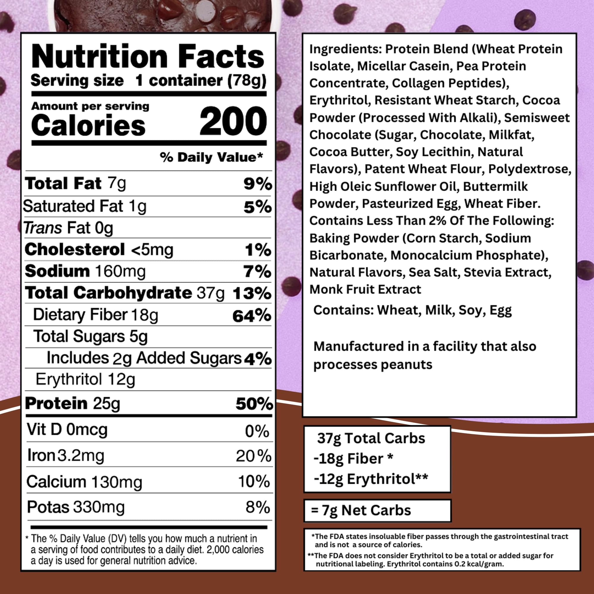 Bootylicious muffin cup open reveals rich texture for quick snack