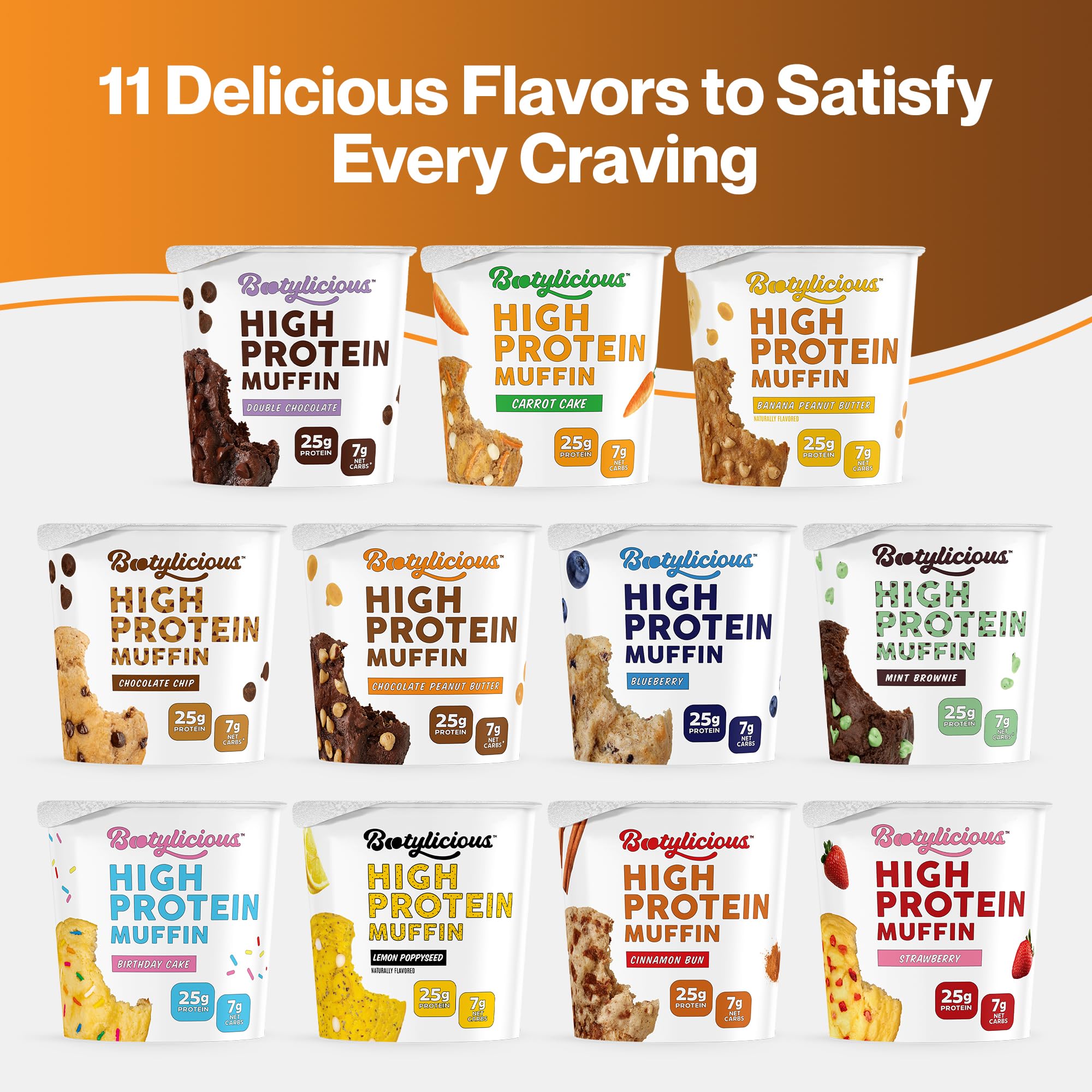 Bootylicious protein blend ingredients shot featuring whey, wheat, and pea proteins.