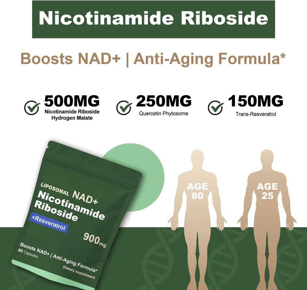 Boqiao NAD+ packaging label emphasizes dosage and clean ingredients.