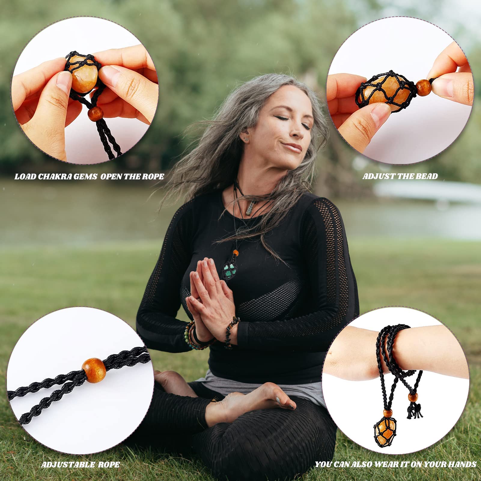 BORAMDO chakra necklace with orgone pendant supports spiritual well being.