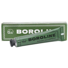 Boroline cream applied on dry hand to moisturize and protect.