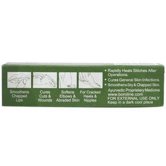 Boroline antiseptic cream used on minor nicks and cuts for quick relief.
