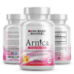 Boss Babe Recovery Arnica Capsules pour shows capsules ready for daily recovery support