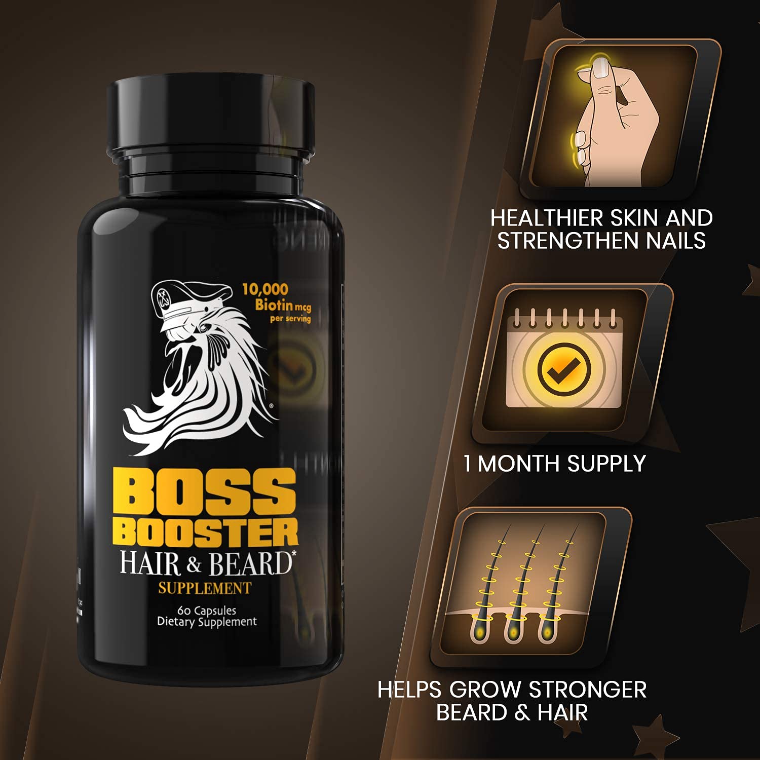 Bossman Boss Booster skin and nails closeup for healthier appearance.