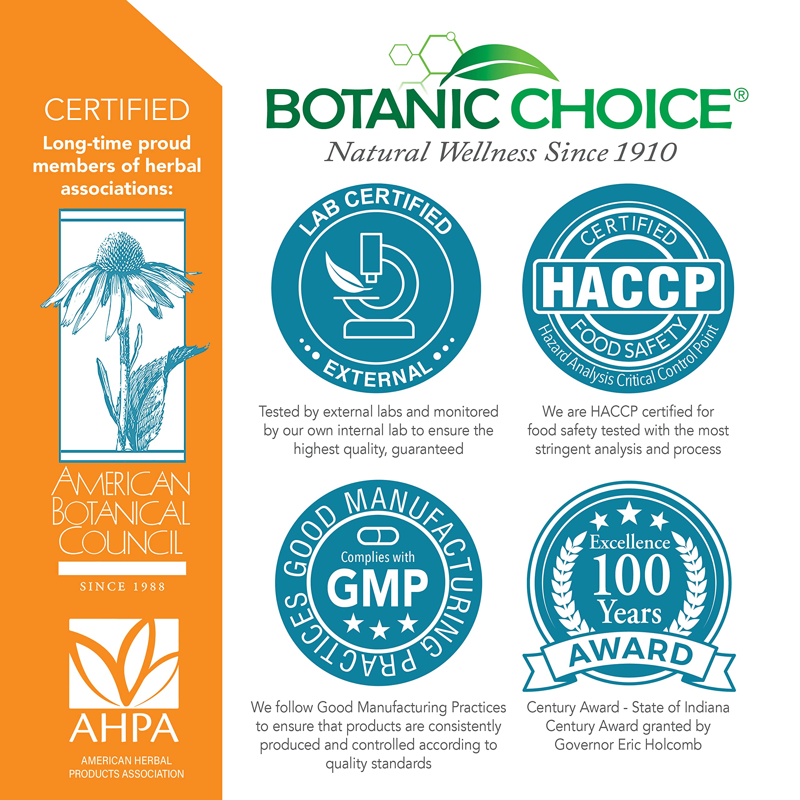 Botanic Choice Odorless Garlic Oil ingredient chart hints at quality control.