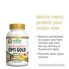 Opti Gold Vision label highlights FloraGlo lutein and antioxidants.