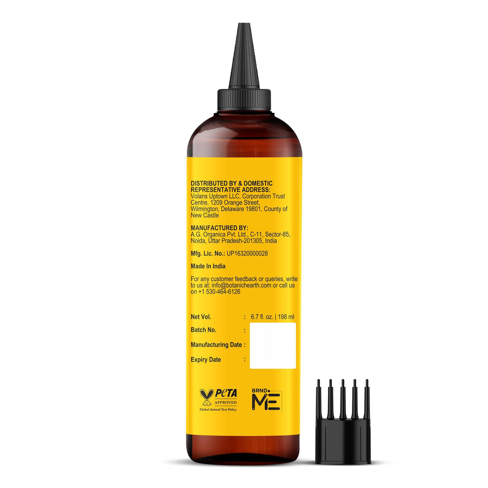 Botanic Hearth bottle close-up emphasizes premium packaging.