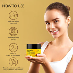 Botanic Hearth Batana Oil close-up texture emphasizes moisture and shine.