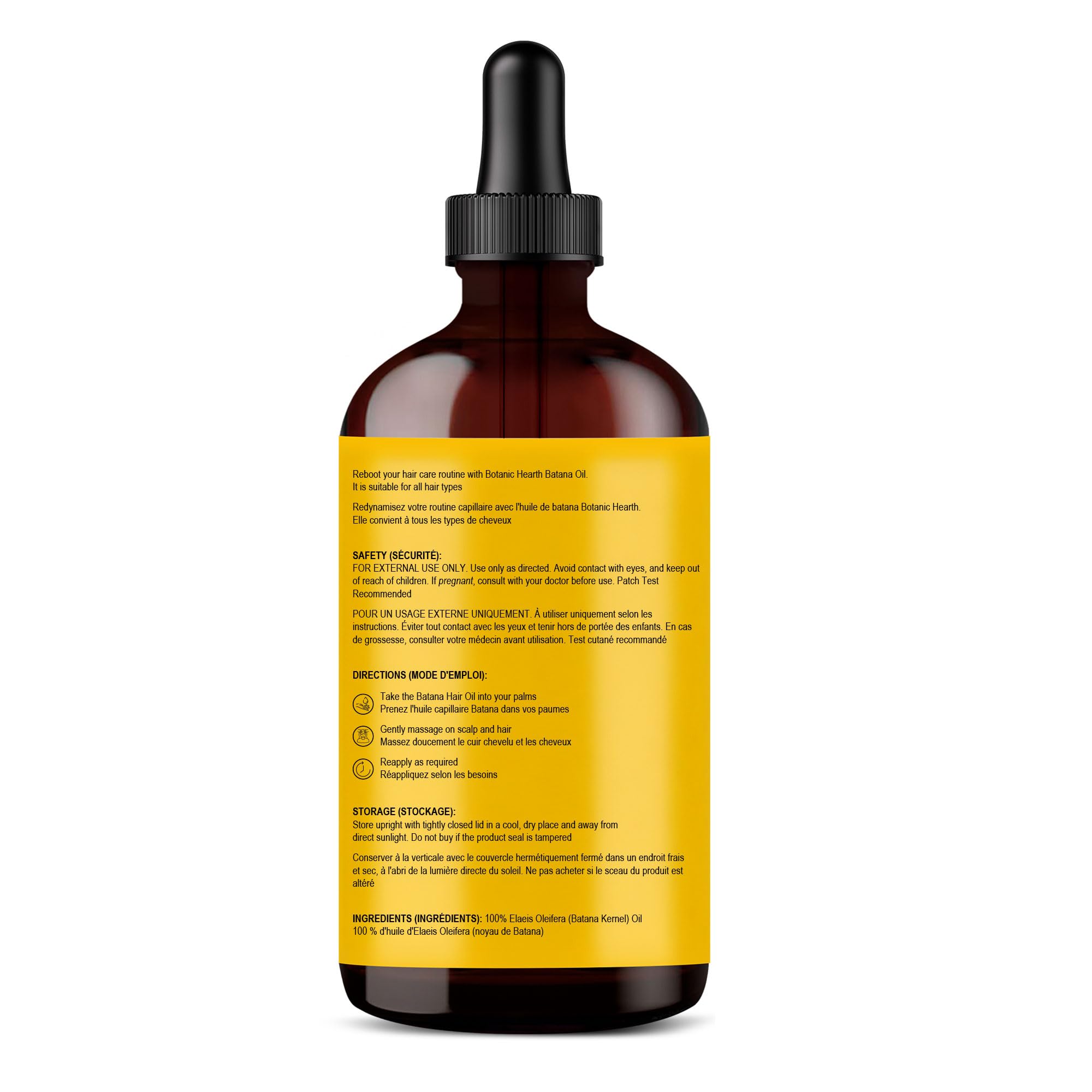Botanic Hearth Batana Oil texture close-up reveals silky, lightweight feel.