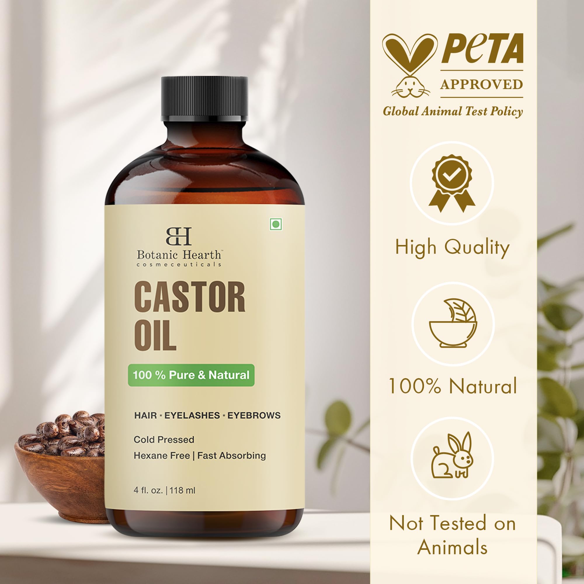 Botanic Hearth castor oil dropper ready for precise root application and nourishment