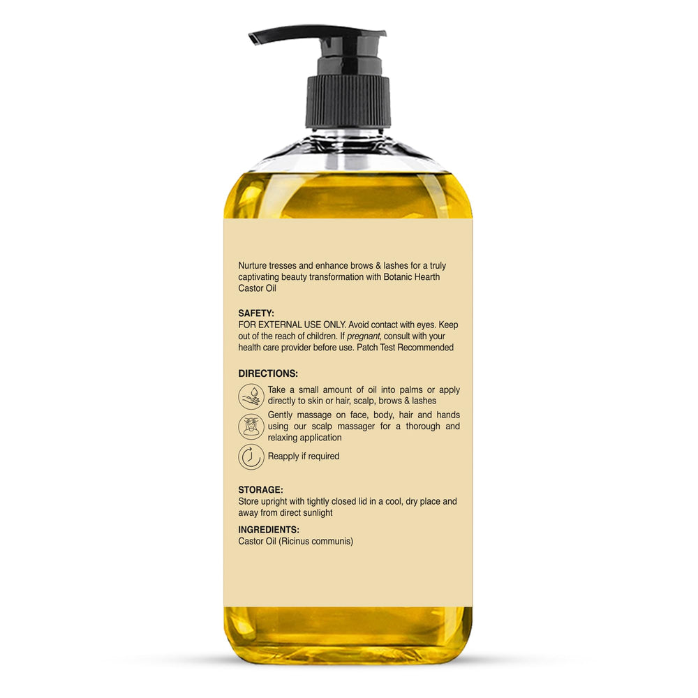 Botanic Hearth Castor Oil dropper allows precise, mess-free application.