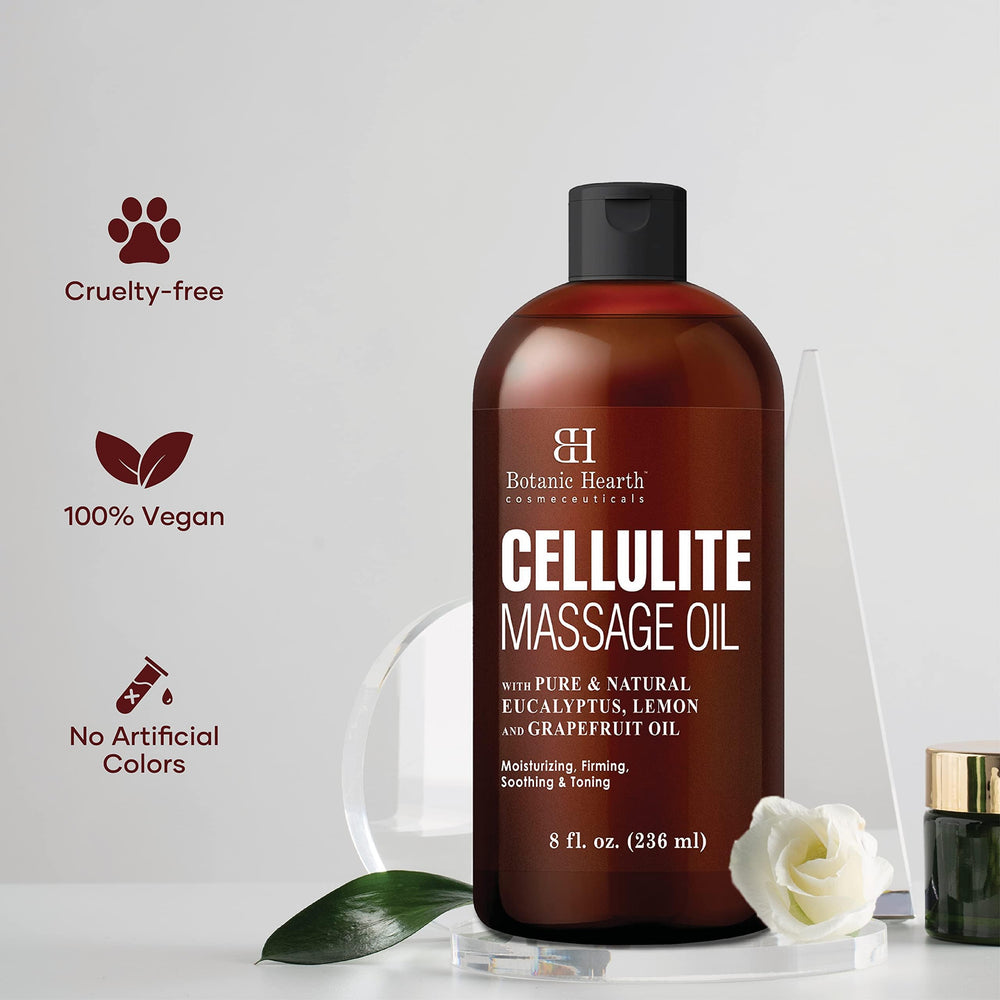 Botanic Hearth cellulite oil absorption illustrating targeted area penetration