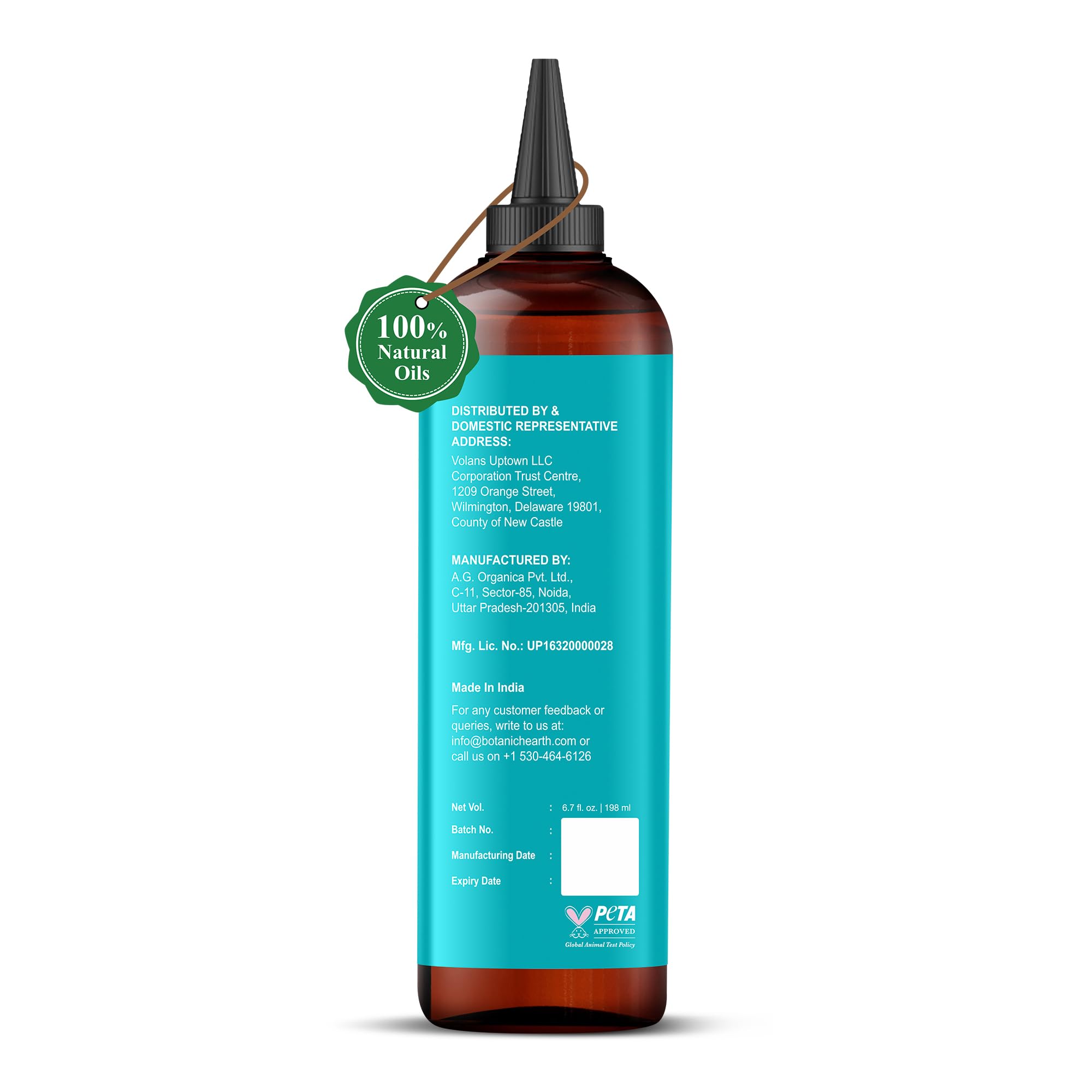 Botanic Hearth Hair Oil bottle displayed in bathroom routine