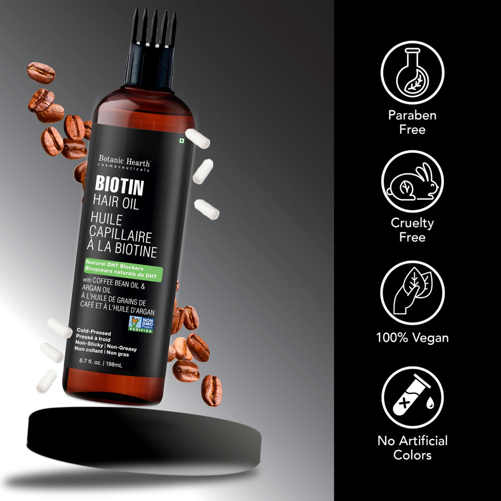 Botanic Hearth Hair Oil drop-dispense delivers a controlled amount for precise use.