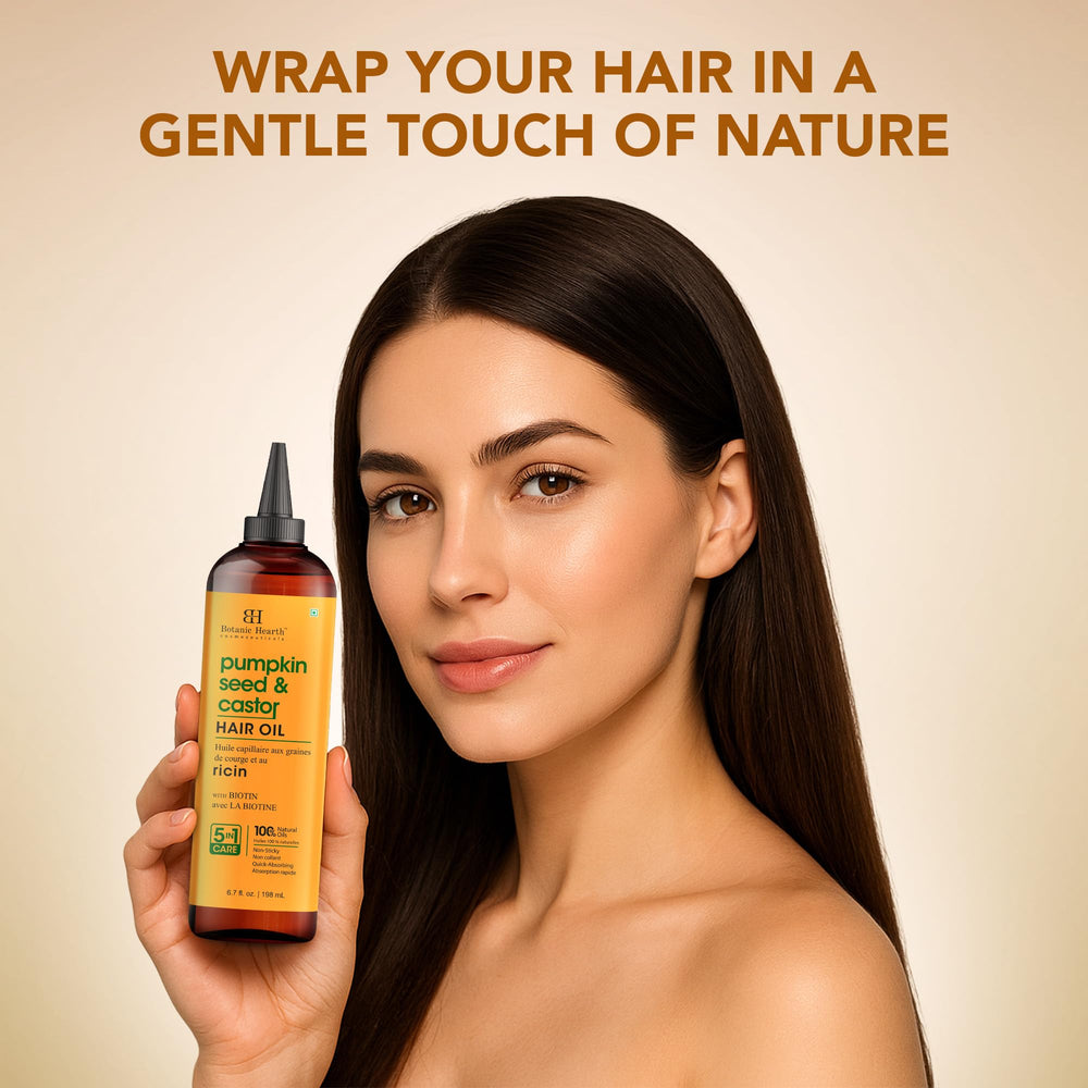 Applying Botanic Hearth hair oil on ends to smooth frizz and improve manageability