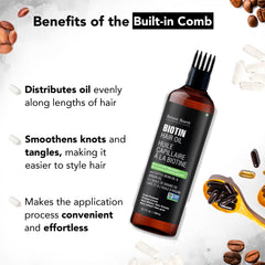 Botanic Hearth Hair Oil label view shows premium blend for daily scalp care.