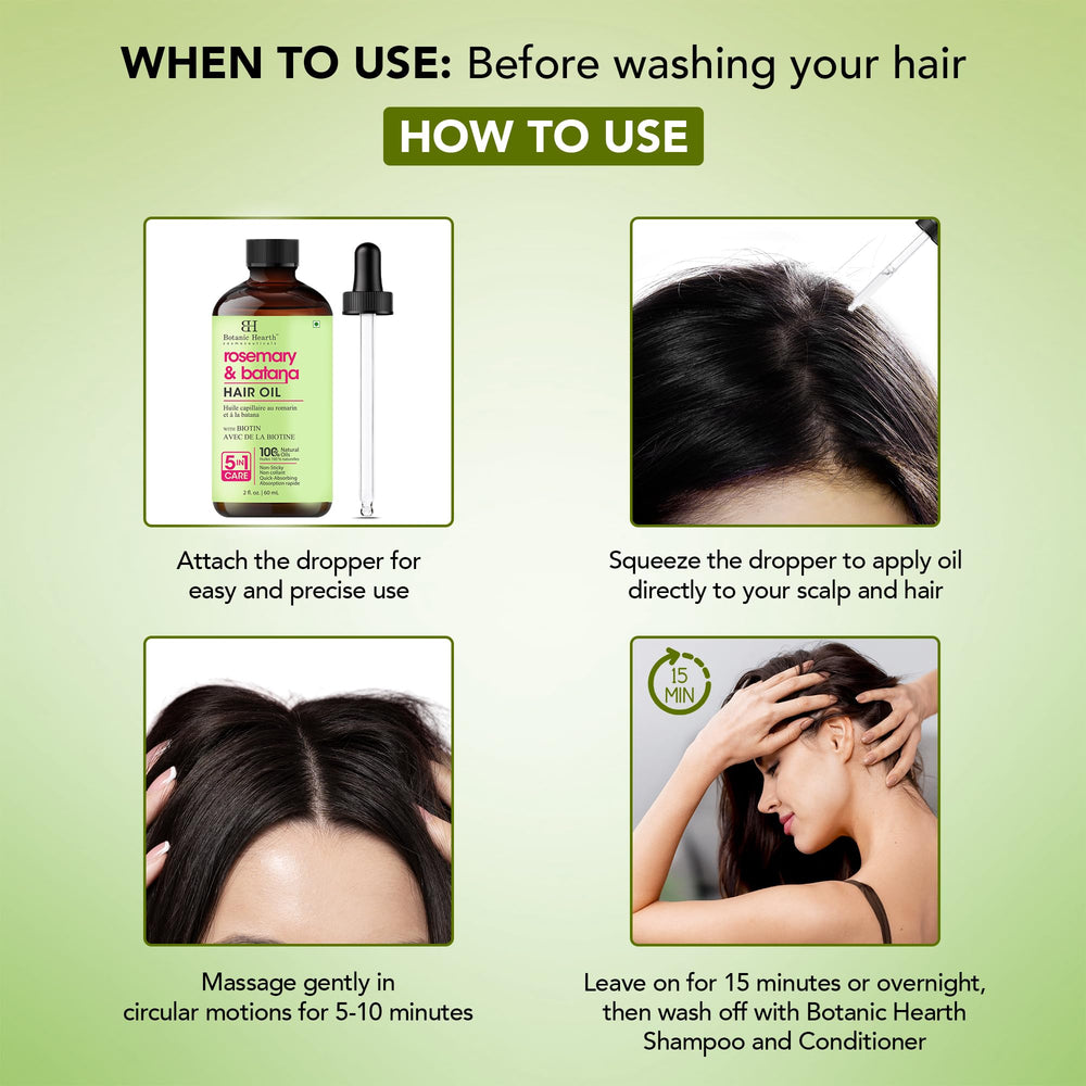 Botanic Hearth hair oil texture close-up shows smooth, fast-absorbing formula.