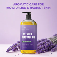 Botanic Hearth Lavender Massage Oil application demonstrates skin absorption.