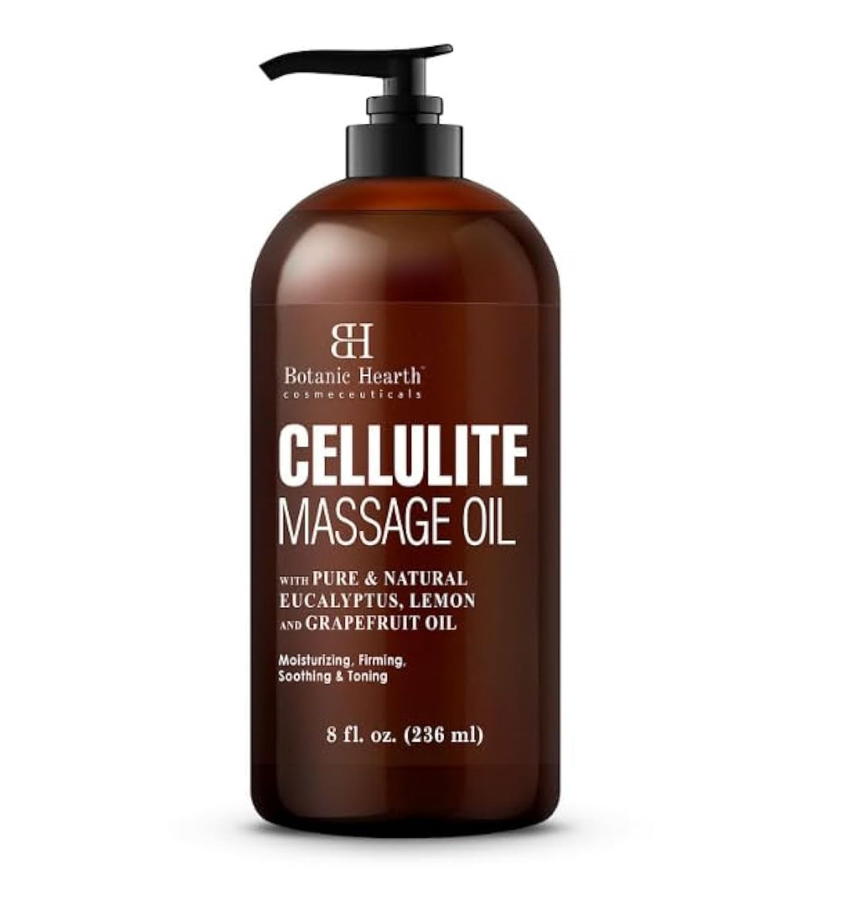 Botanic Hearth Massage Oil bottle pour showing citrus aroma and quick absorption