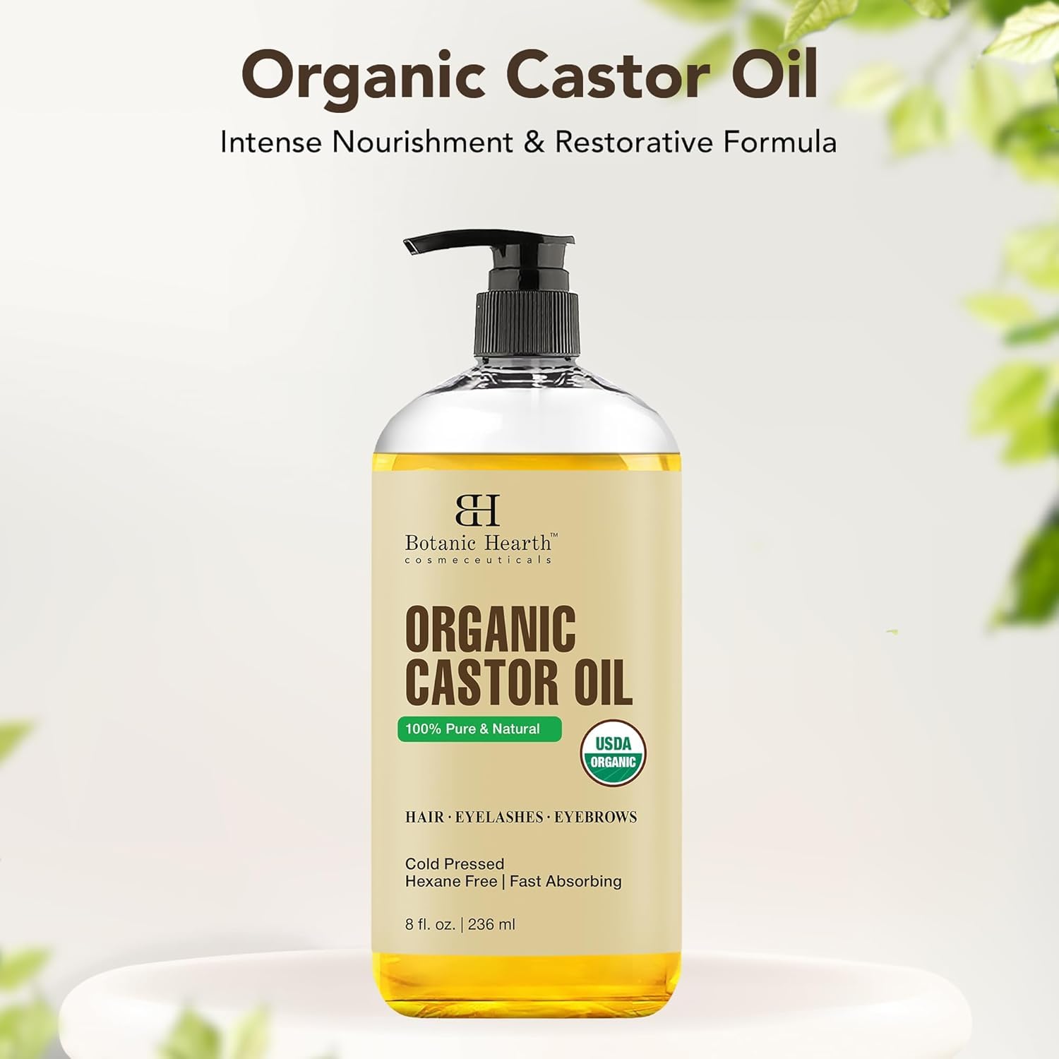 Botanic Hearth Massage Oil dropper ready for precise application.