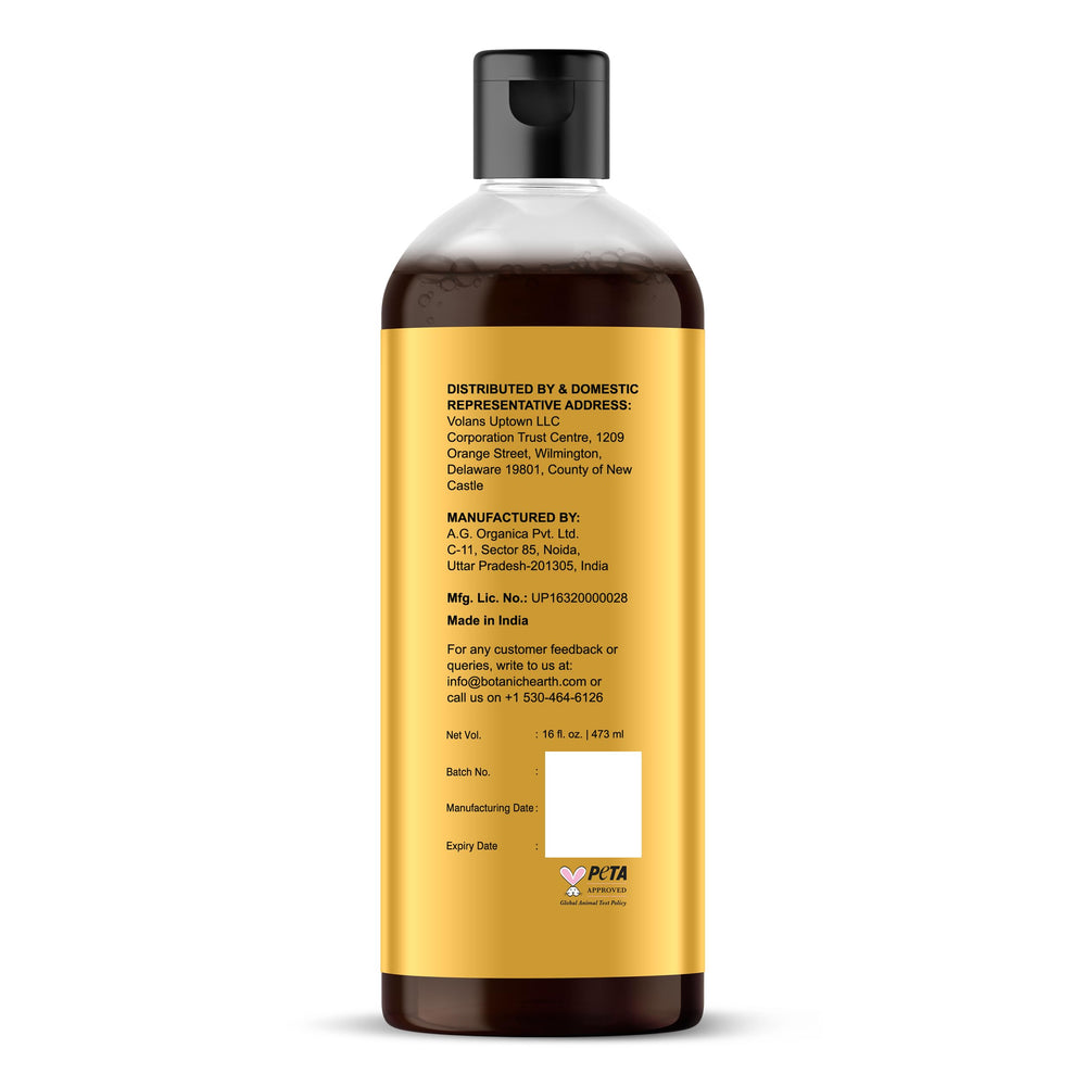 Botanic Hearth Massage Oil with natural ingredients signaling gentle skin care.