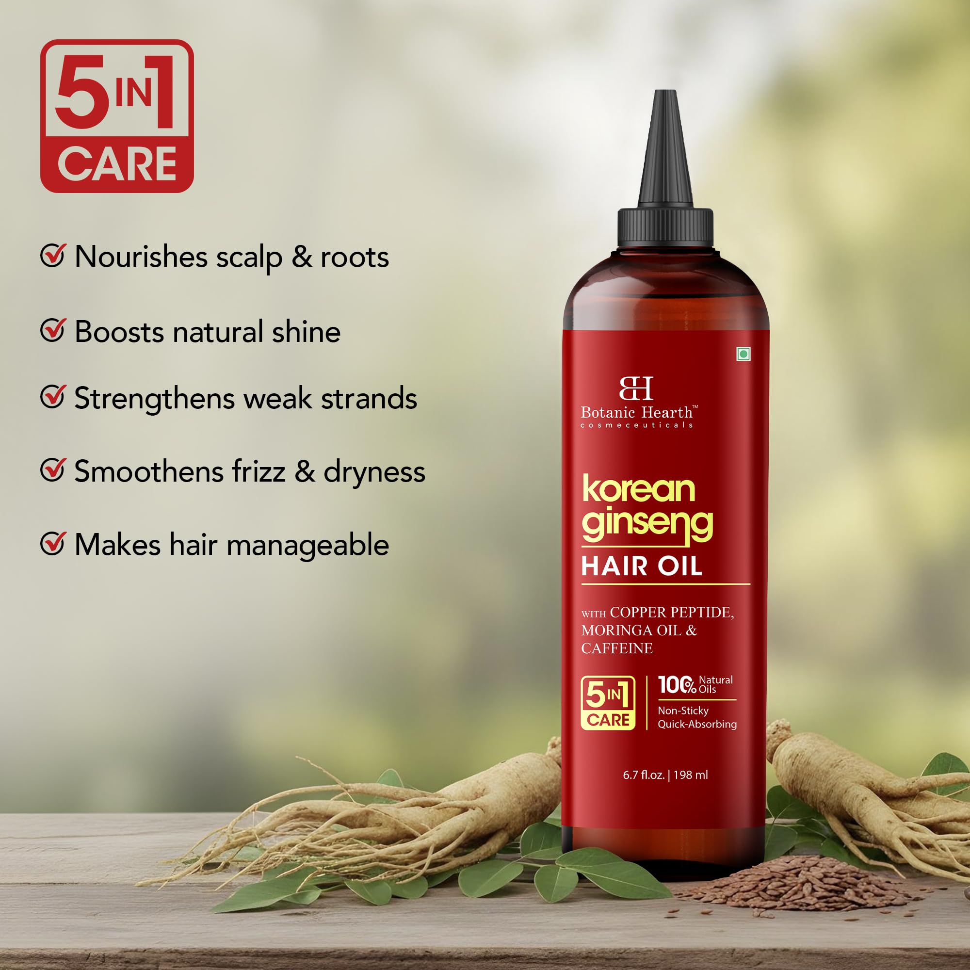 Botanic Hearth moringa oil blend for deep hydration and frizz control