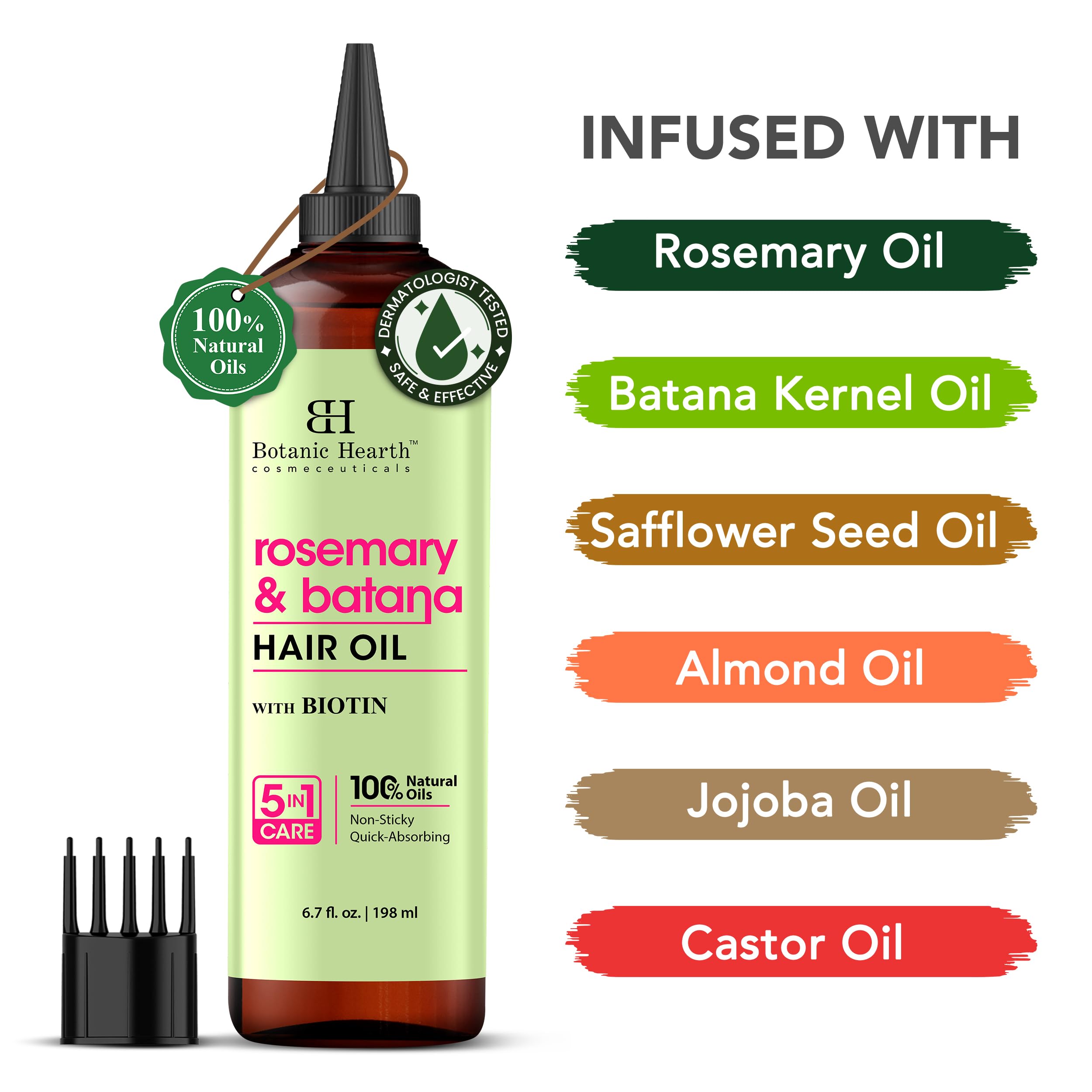Botanic Hearth oil nozzle distributes evenly to tame frizz