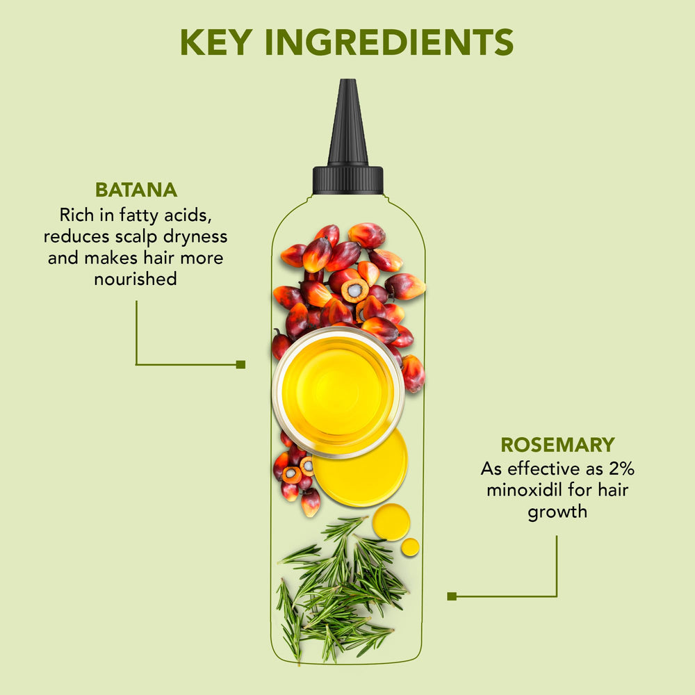 Botanic Hearth Rosemary Batana Hair Oil nozzle aids precise scalp application