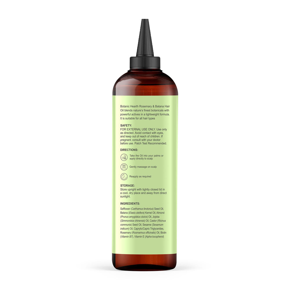 Botanic Hearth Rosemary Batana Hair Oil close-up of ingredients and texture