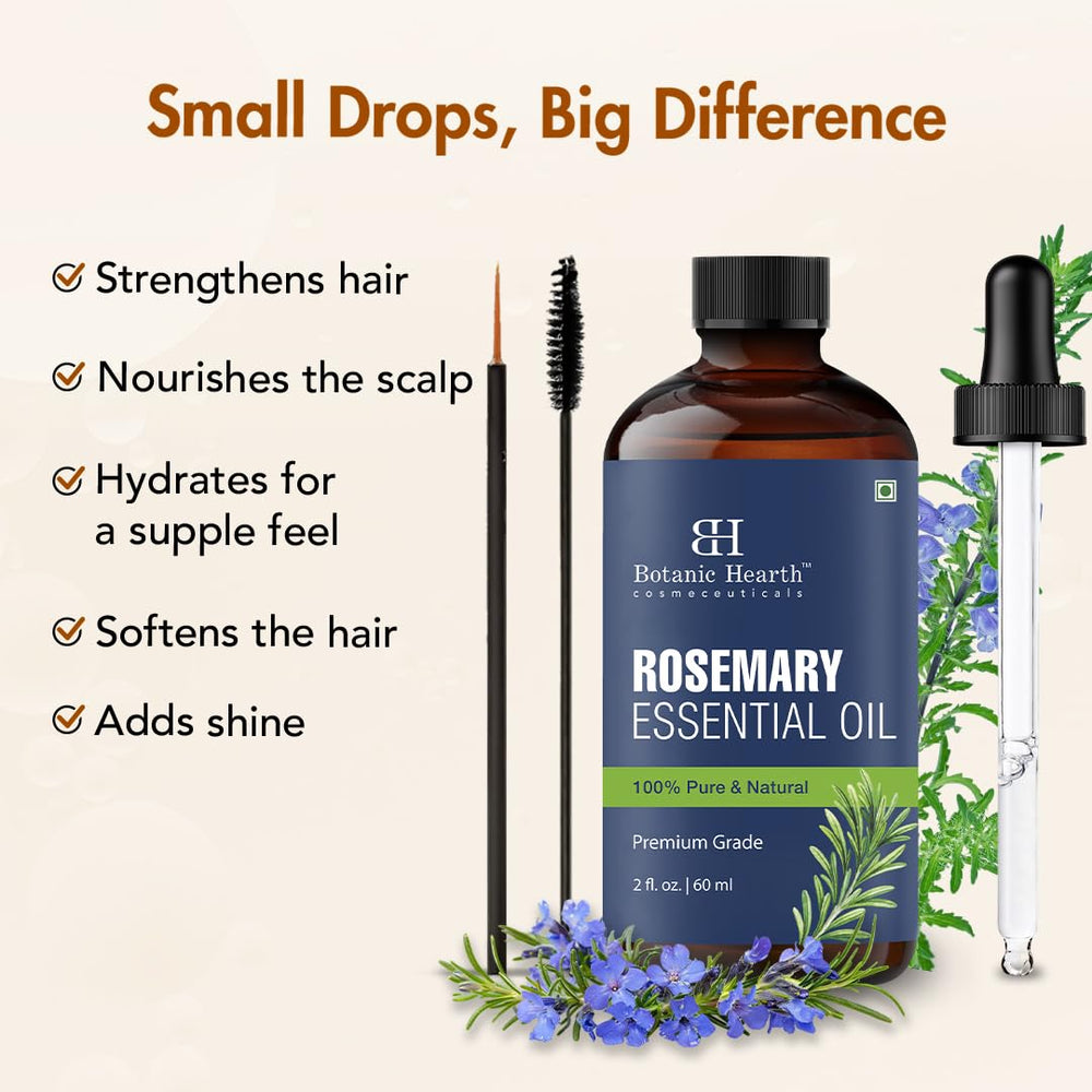 Botanic Hearth Rosemary Oil amber glass bottle protects quality and preserves fragrance