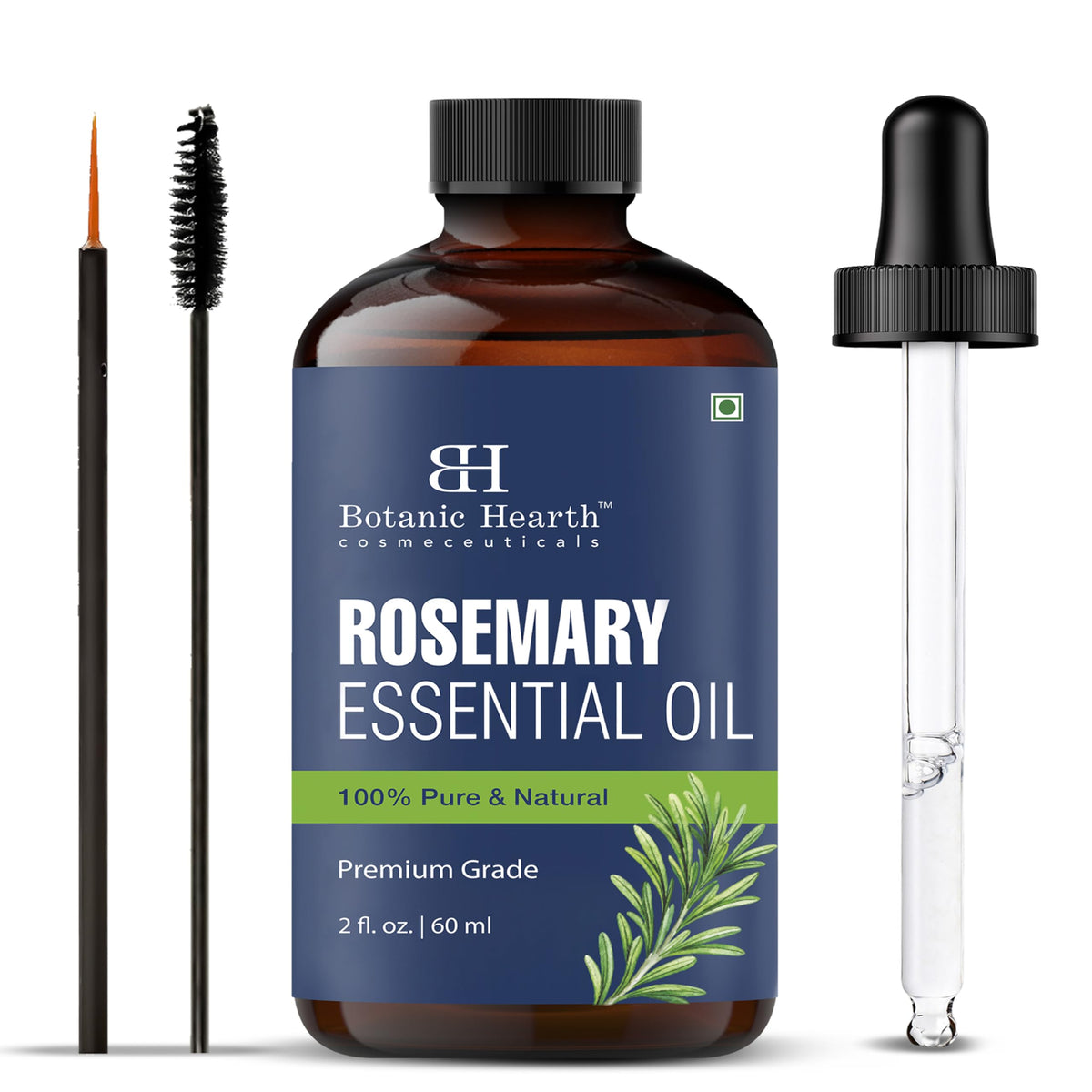 Botanic Hearth Rosemary Oil bottle front highlighting pure aroma for diffusers and DIY blends