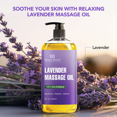 Botanic Hearth Lavender Massage Oil application shows hydrated, softer skin.