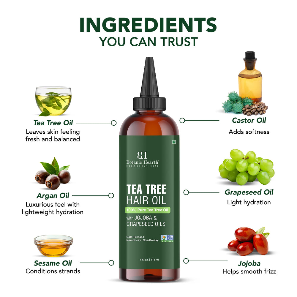 Botanic Hearth Tea Tree Hair Oil smooths strands to aid detangling.