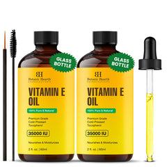Botanic Hearth Vitamin E Oil bottle close-up highlighting skin nourishment.