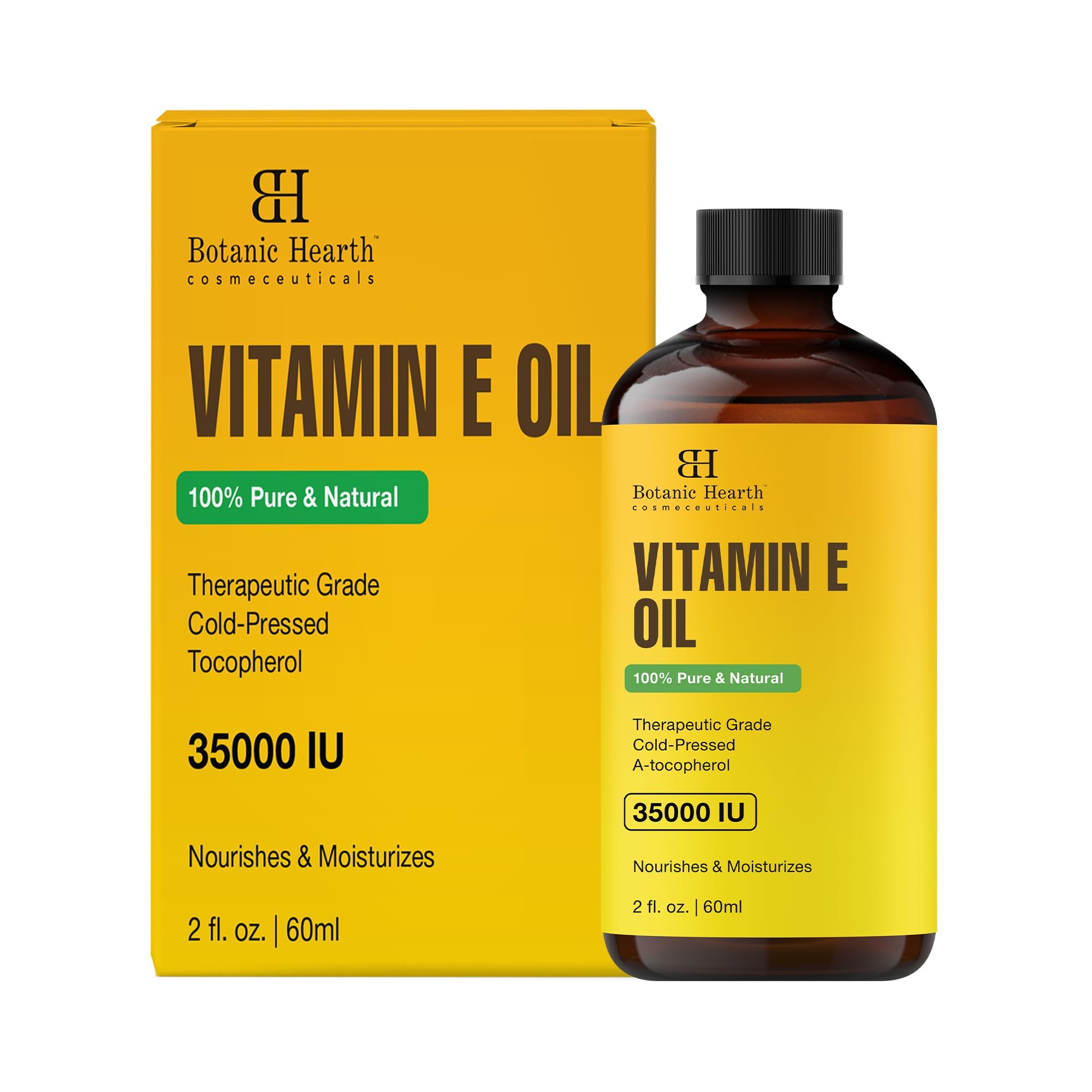 Botanic Hearth Vitamin E Oil pump demonstrates easy application
