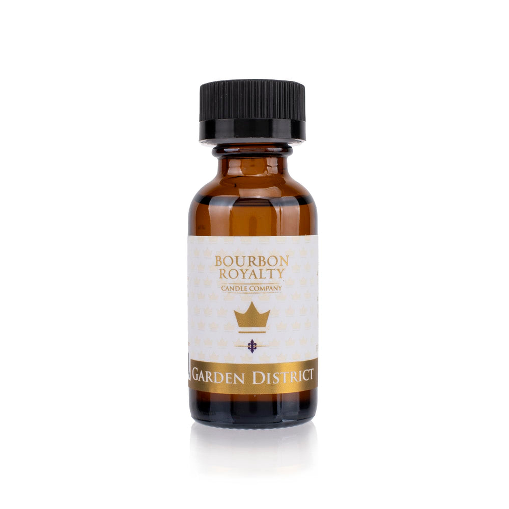 Bourbon Royalty fragrance oil bottle for wax warmers and diffusers, showcasing a premium packaging.