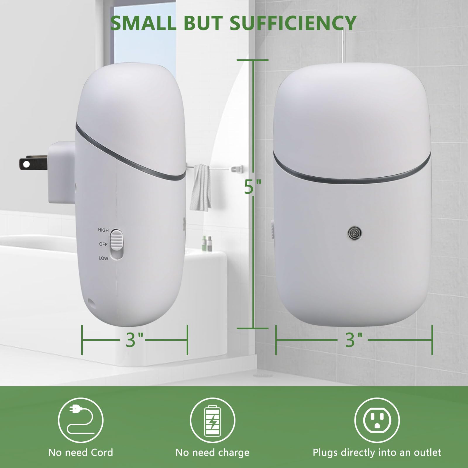 Bovrisy night light diffuser glows softly in low light
