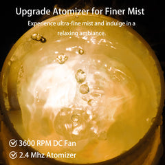 BOXING ultrasonic diffuser emits a fine mist quietly to improve room comfort.